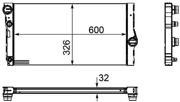 Радіатор основний Mahle Original CR1147000P ціна, від 163.73 USD