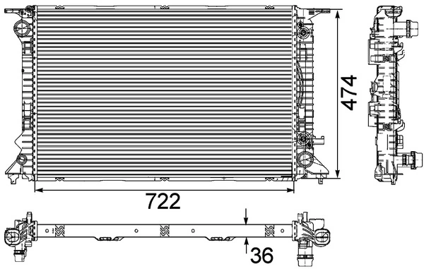Радіатор охолодження Mahle Original CR912000P