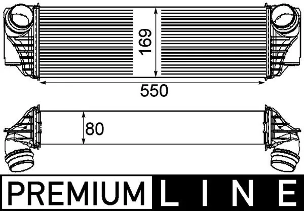 CI185000P Mahle Original Охолоджувач наддувочного повітря