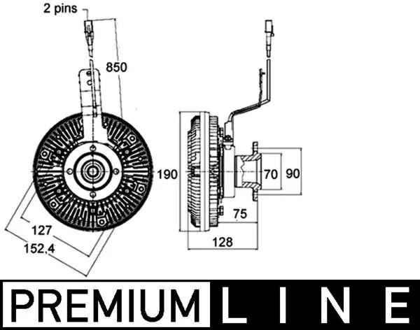 CFC134000P Mahle Original Гідромуфта приводу вентилятора