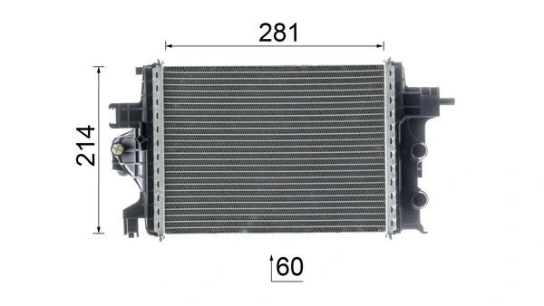 Радіатор охолодження двигуна, правий Mahle Original CR2634000P