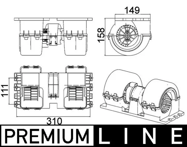 AB145000P Mahle Original Електромотор пічки