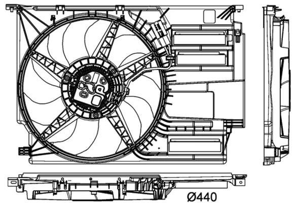 CFF405000P Mahle Original Дифузор радіатора охолодження, в зборі з мотором і крильчаткою