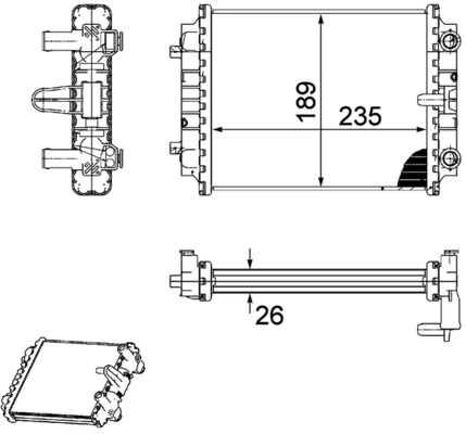 Радіатор охолодження, додатковий Mahle Original CR913000P ціна, від 64.93 USD