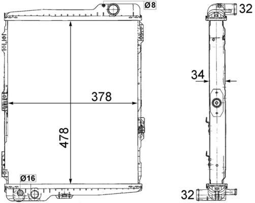 Радіатор CR253000S Mahle Original