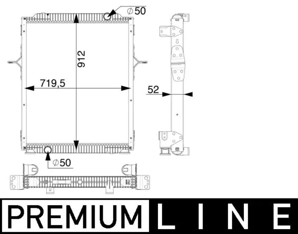 CR166000P Mahle Original Радіатор охолодження двигуна