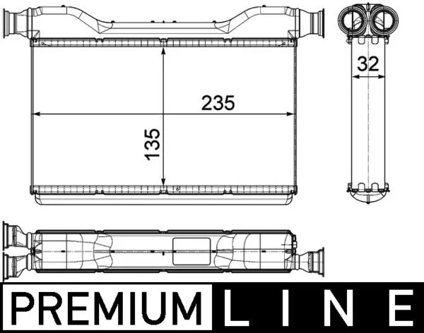 AH189000P Mahle Original Радіатор опалювача салону