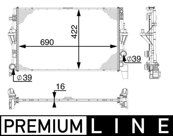 CR902000P Mahle Original Радіатор охолодження двигуна