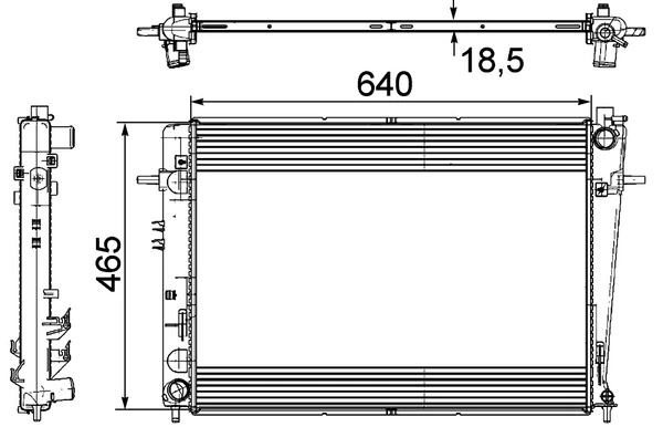 Радіатор основний Mahle Original CR909000P ціна, від 124.12 USD