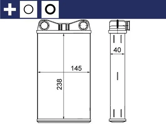 AH7000S Mahle Original Радіатор опалювача салону
