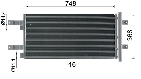 Радіатор кондиціонера AC1031000S Mahle Original