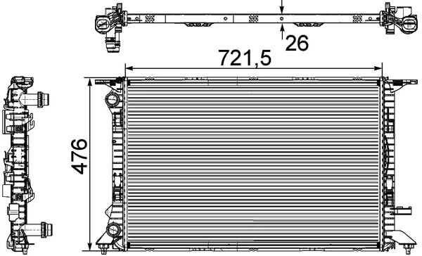 Купити CR905000P Mahle Original Радіатор двигуна