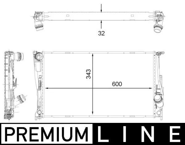CR1923000P Mahle Original Радіатор охолодження двигуна