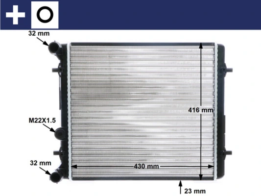 Радіатор основний Mahle Original CR367000S ціна, від 52.66 USD