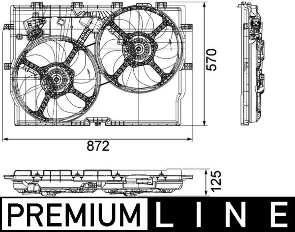 CFF193000P Mahle Original Дифузор радіатора охолодження, в зборі з мотором і крильчаткою