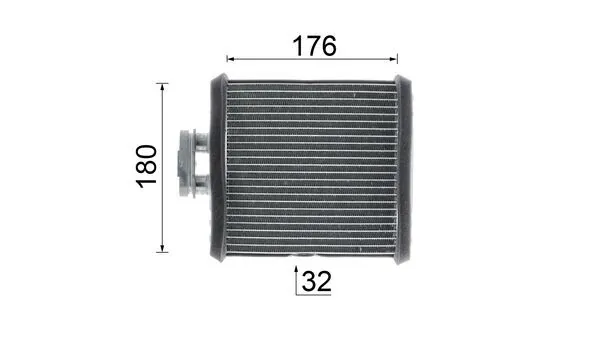 AH75000P Mahle Original Радіатор опалювача салону