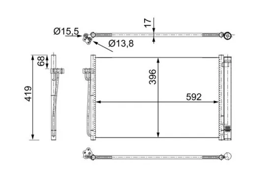 AC344000S Mahle Original Конденсатор