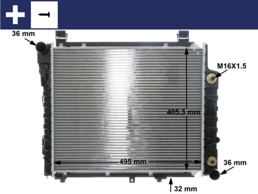 Радіатор основний Mahle Original CR406000S ціна, від 102.14 USD