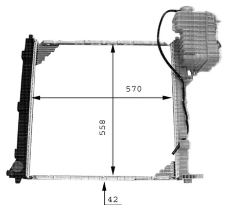 Радіатор охолодження Mercedes A6385013301