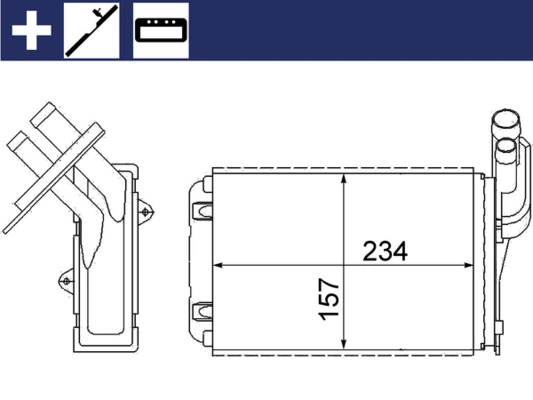 AH99000S Mahle Original Радіатор опалювача салону
