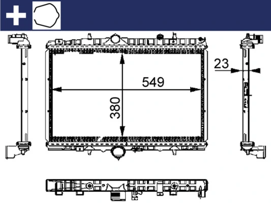 Радіатор основний Mahle Original CR392000S ціна, від 53.21 USD