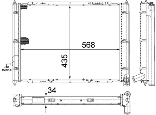 Радіатор CR361000S Mahle Original