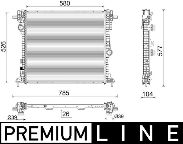 CR2599000P Mahle Original Радіатор охолодження двигуна