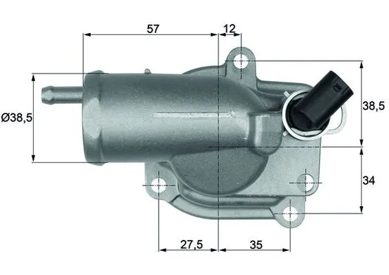 TH1087 Mahle Original Корпус термостата в зборі
