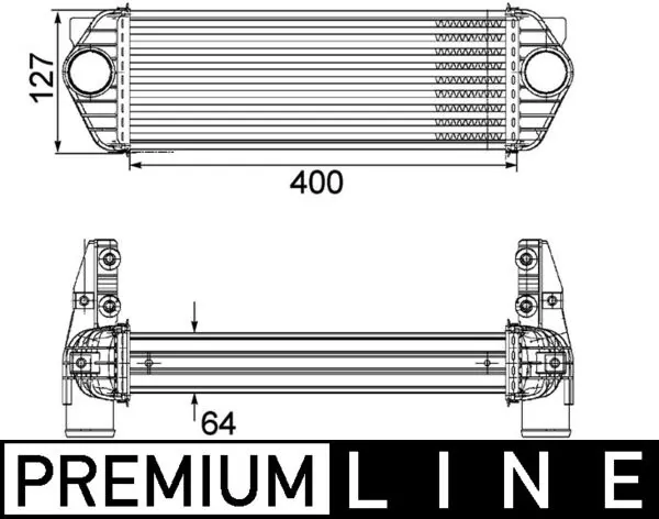 CI168000P Mahle Original Охолоджувач наддувочного повітря