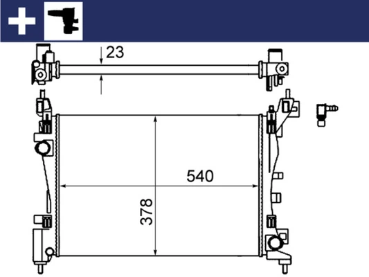 CR1121000S Mahle Original Радіатор охолодження двигуна