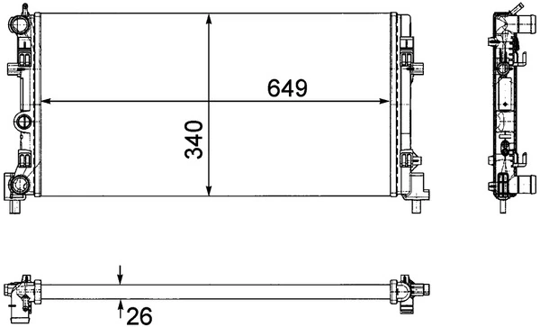 Радіатор основний Mahle Original CR1096000P ціна, від 59.19 USD