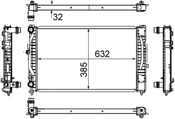 CR647000S Mahle Original Радіатор охолодження двигуна