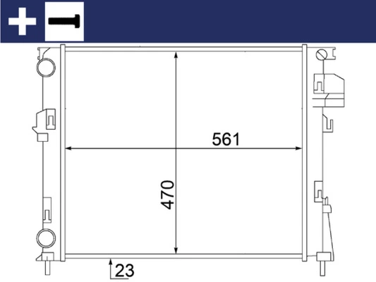 CR1504000S Mahle Original Радіатор охолодження двигуна