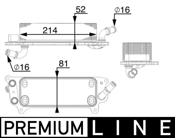 CLC77000P Mahle Original Радіатор охолодження, АКПП
