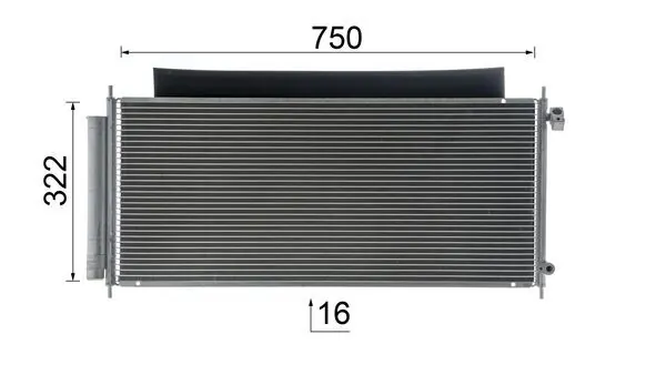 Радіатор охолодження кондиціонера Mahle Original AC717000S