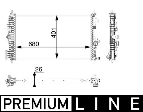 CR927000P Mahle Original Радіатор охолодження двигуна
