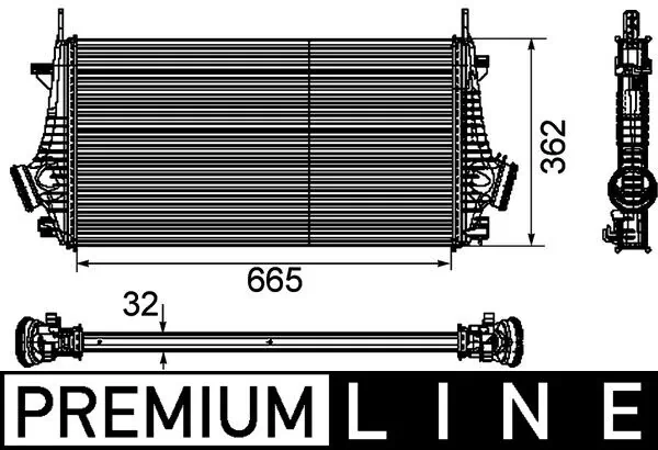 CI191000P Mahle Original Охолоджувач наддувочного повітря