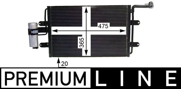 Купити AC180000P Mahle Original Радіатор системи охолодження кондиціонера