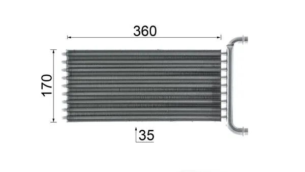 AH166000P Mahle Original Радіатор опалювача салону