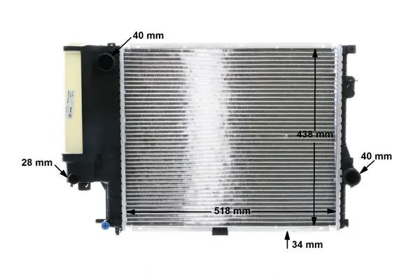 CR251000S Mahle Original Радіатор охолодження двигуна