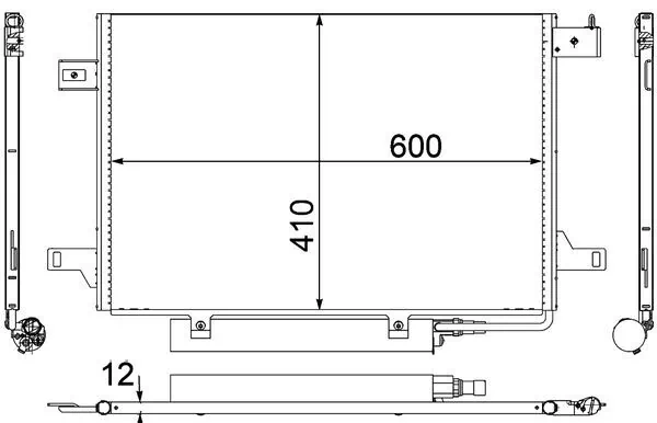 Купити AC369000P Mahle Original Радіатор системи охолодження кондиціонера
