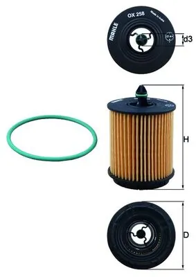 OX258D Mahle Original Фільтр масла
