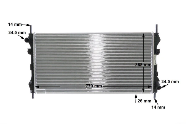 Радіатор основний Mahle Original CR1143000S ціна, від 68.35 USD