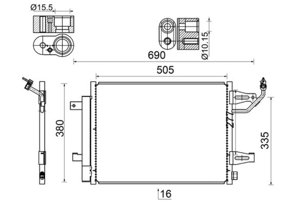 AC509000S Mahle Original Конденсатор