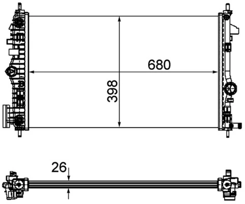Радіатор основний Mahle Original CR1103000P ціна, від 146.46 USD