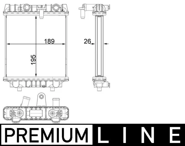 CR1966000P Mahle Original Радіатор охолодження двигуна, додатковий