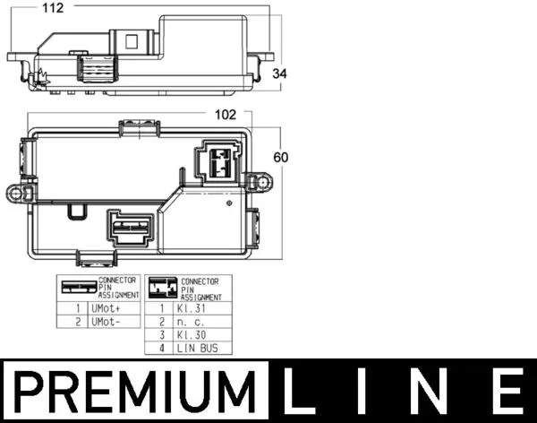 ABR68000P Mahle Original Регулятор оборотів пічки