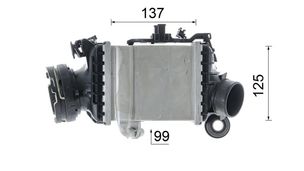 Радіатор інтеркулера Mahle Original CI616000P