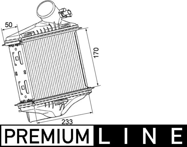 CI174000P Mahle Original Охолоджувач наддувочного повітря