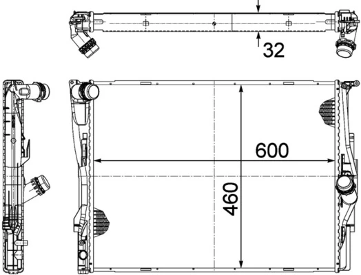 Купити CR1089000P Mahle Original Радіатор двигуна